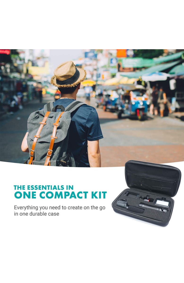 MOVO iVlogger Vlogging Kit for iPhone with Light, Mic, Phone Mount, Tripod, Alternate, color, Black