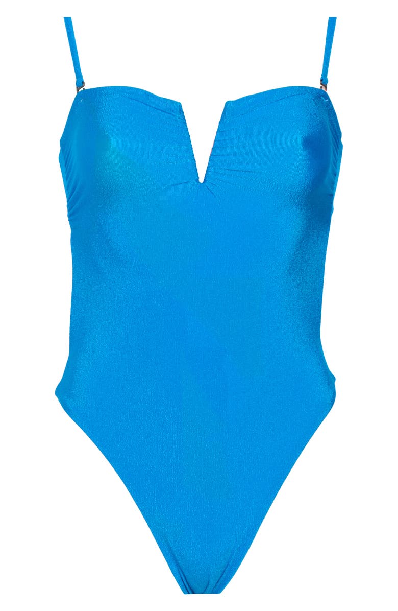 Maaji Soleil Notch Neck One-Piece Swimsuit, Alternate, color, Blue