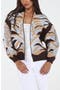 Abstract Jacquard Knit Cardigan