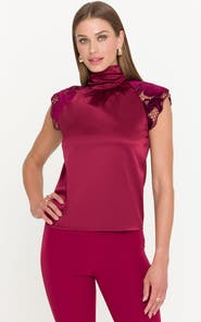 Generation Love Rachel Velvet Lace Halter Blouse