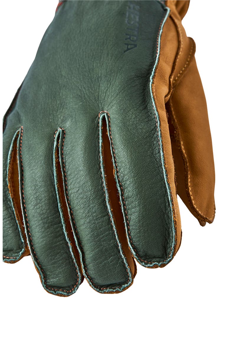 Wakayama Leather Gloves, Alternate, color, FOREST/ CORK