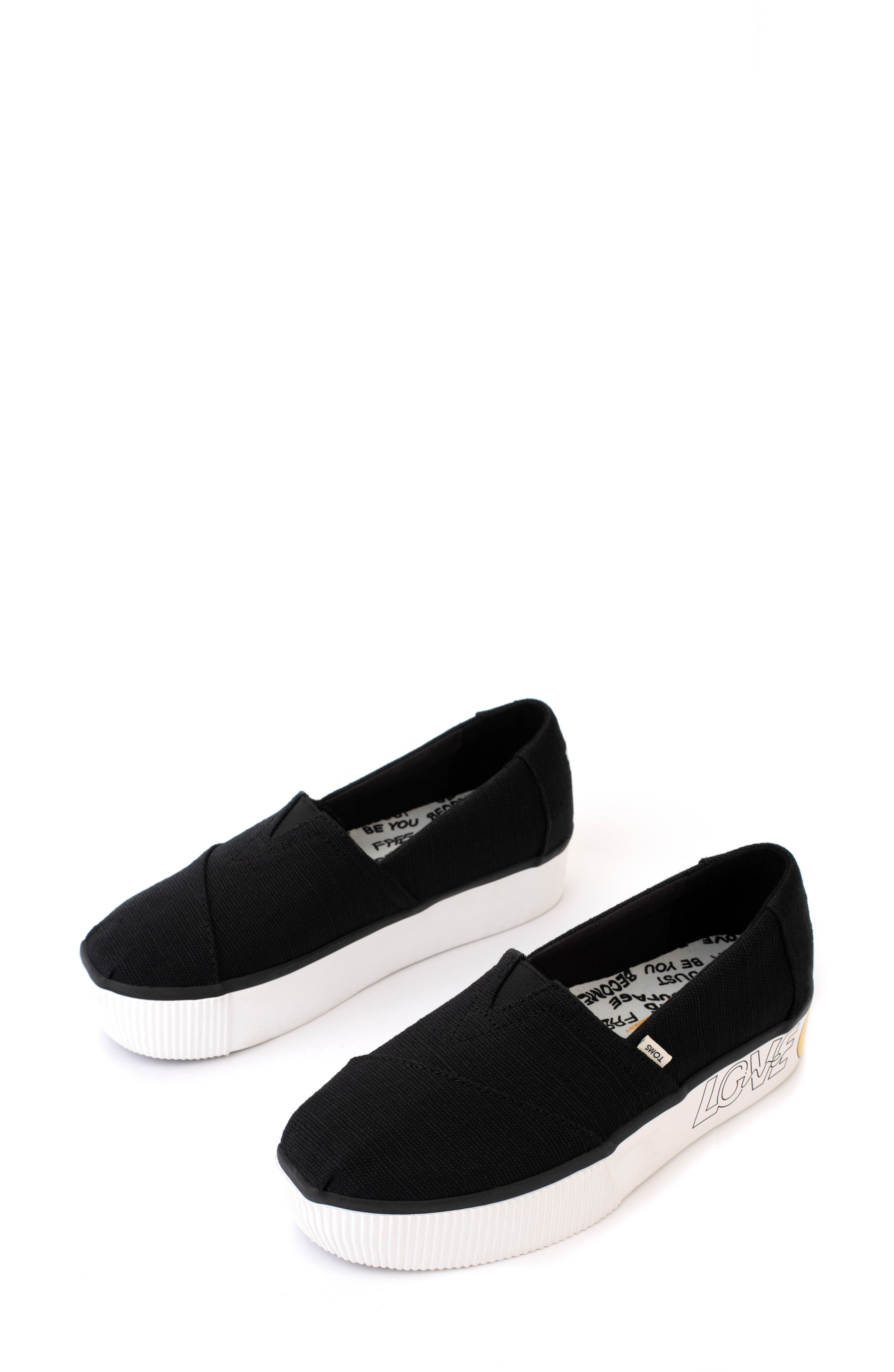 Alpargata Boardwalk Platform Slip-On, Alternate, color, BLACK FABRIC