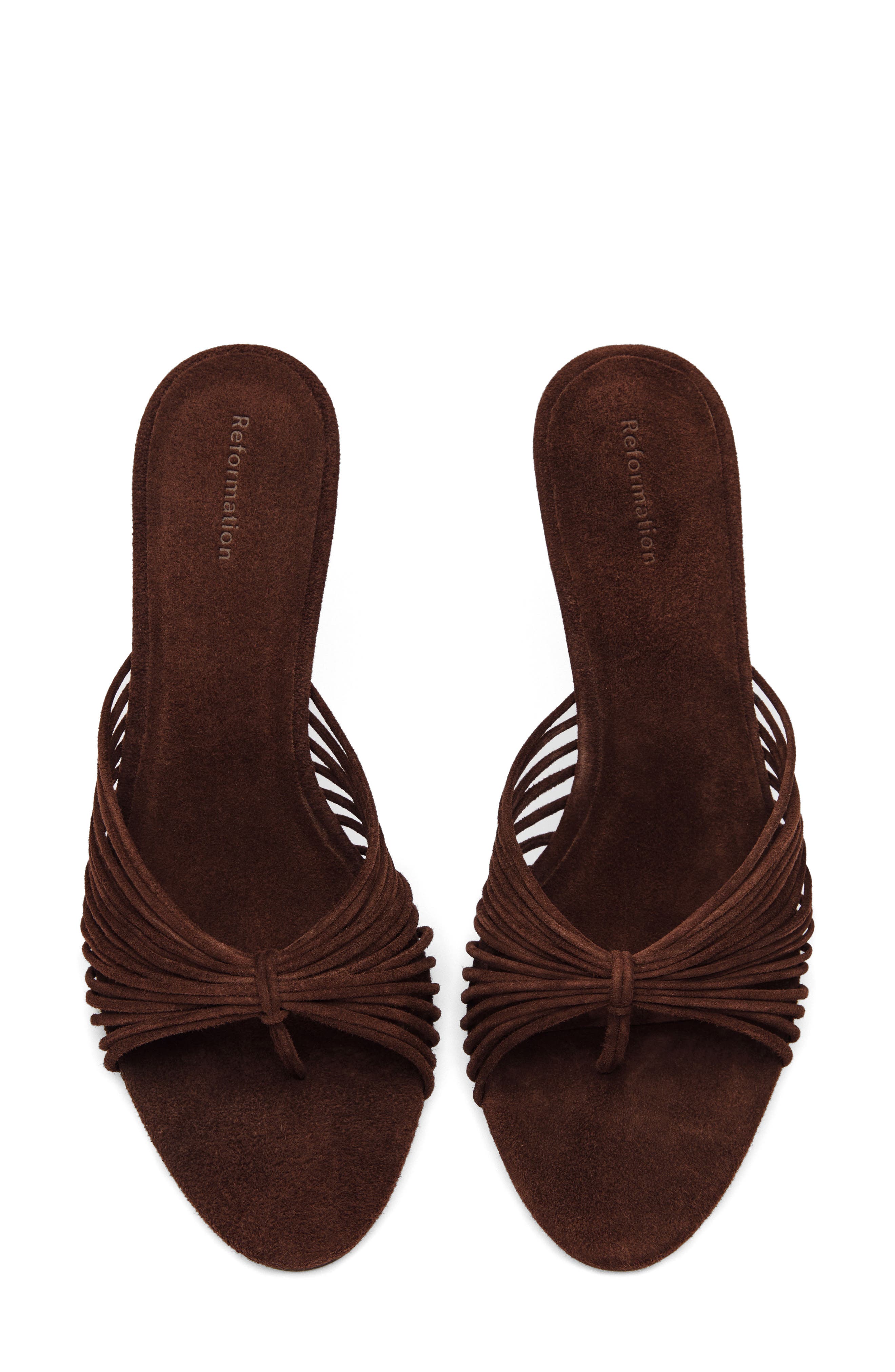 Reformation Woodlyn Flip Flop, Alternate, color, Espresso Suede