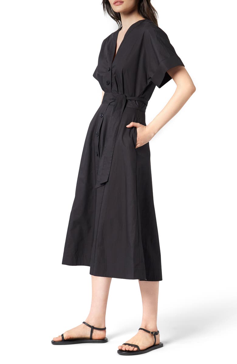 Equipment Calyer Cotton Shirtdress, Alternate, color, True Black