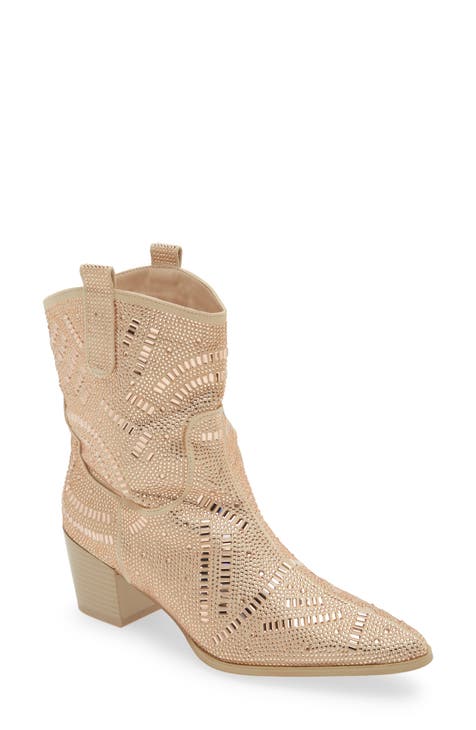 Hania Crystal Embellished Western Boot (Women)