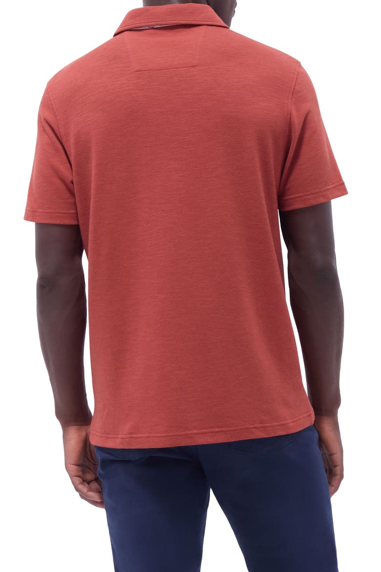 Quarter Zip Polo, Alternate, color, BRICK