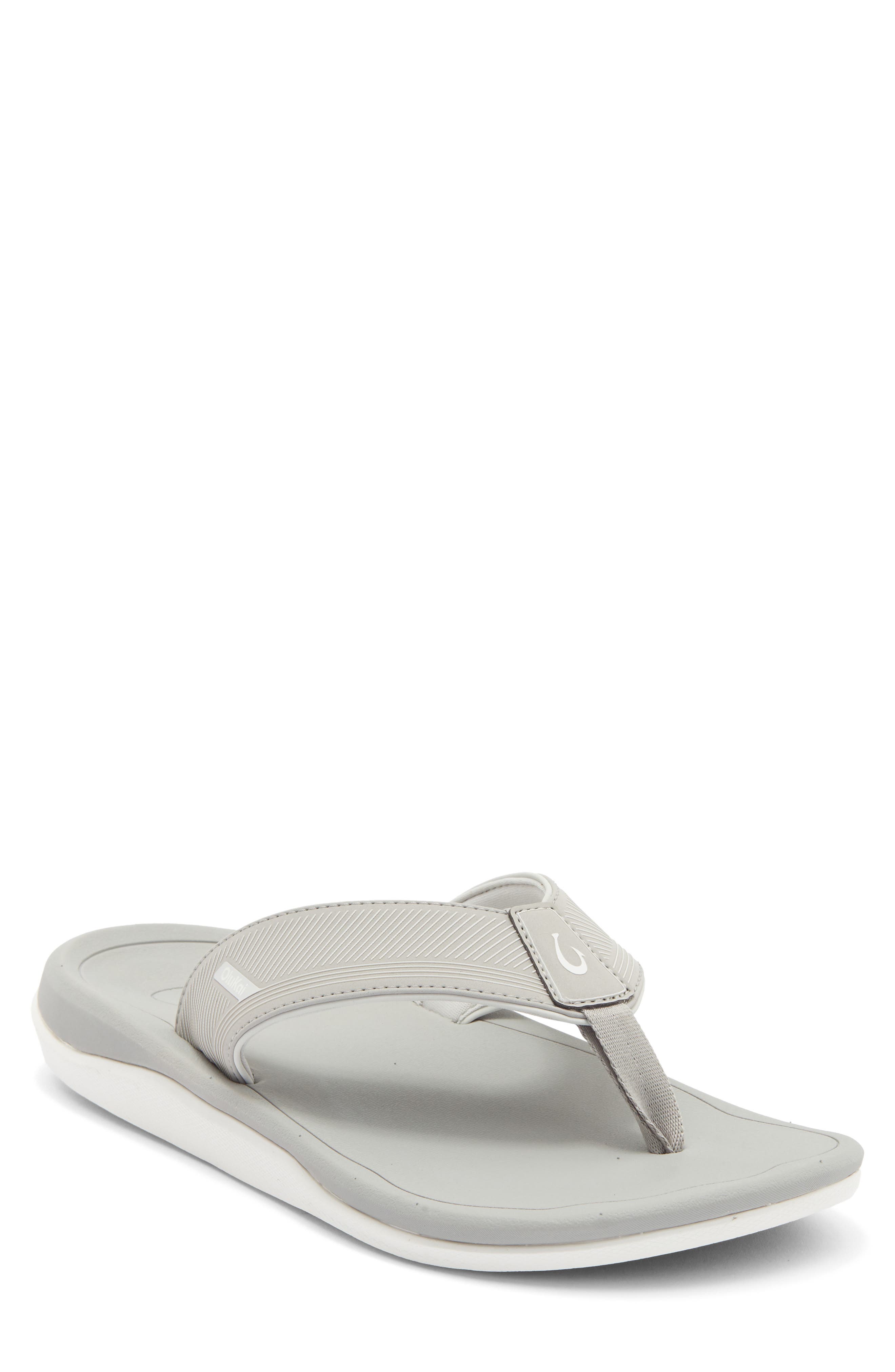 OluKai Ahi Kai Flip Flop, Main, color, Ash / Ash