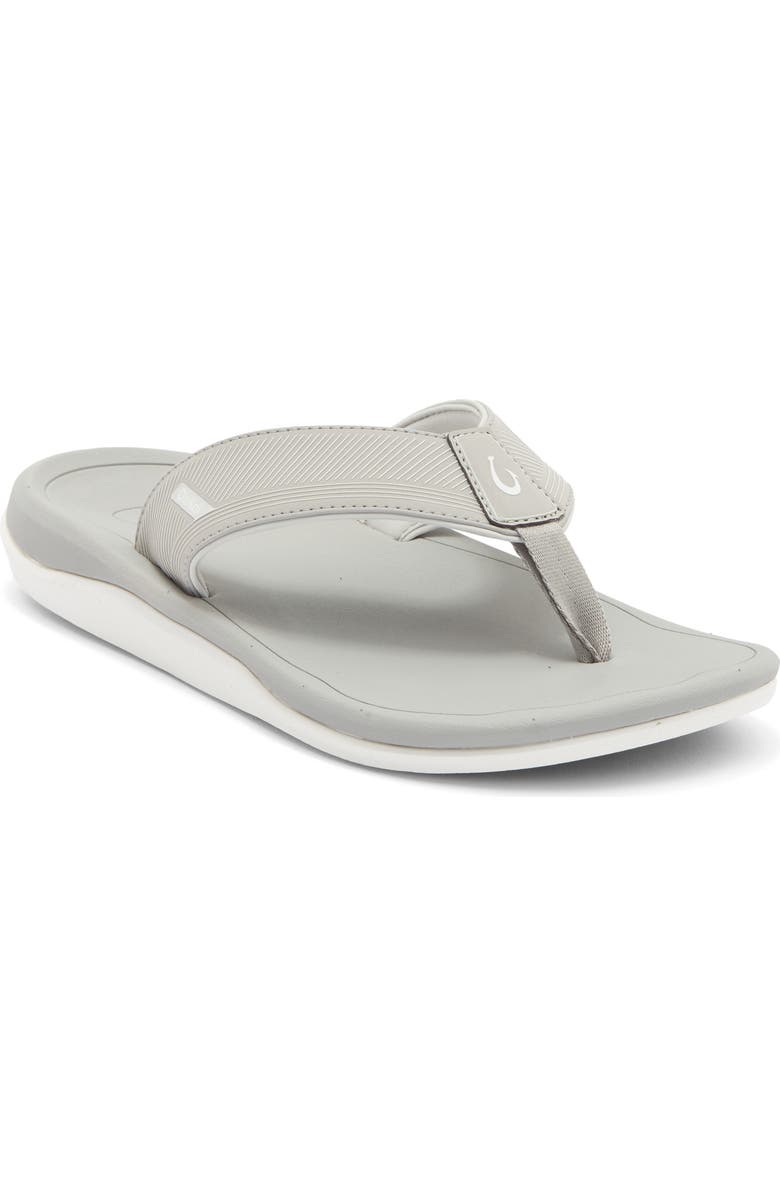 OluKai Ahi Kai Flip Flop, Main, color, Ash / Ash
