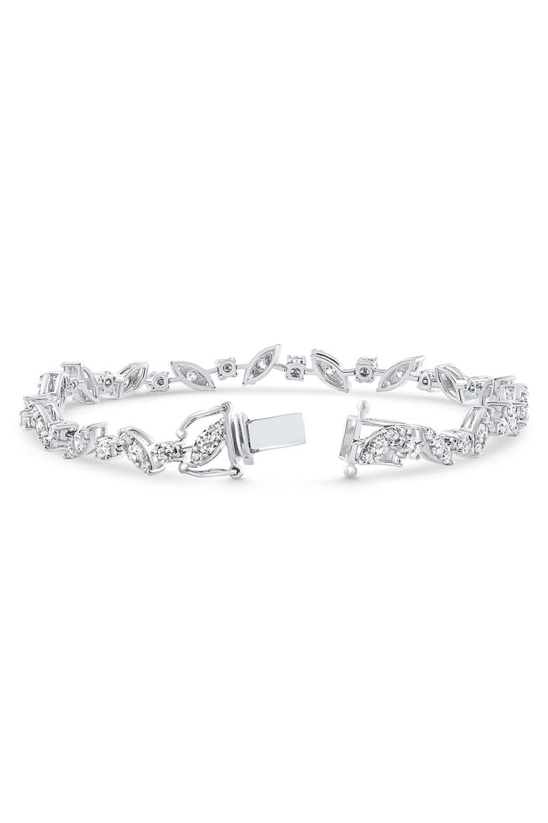 3.70Ct 14k Gold Diamond Tennis Bracelet 7" Lab Grown, Alternate, color, 14k White Gold