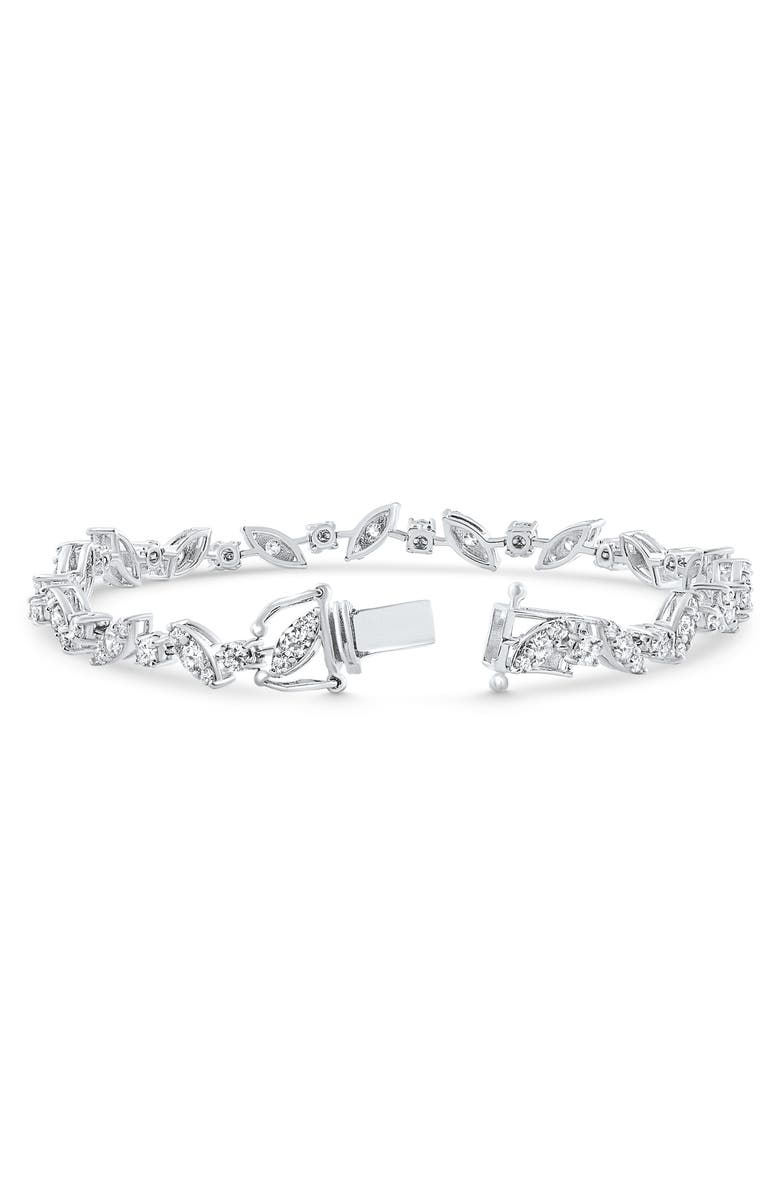 Bliss Diamond 3.70Ct 14k Gold Diamond Tennis Bracelet 7" Lab Grown, Alternate, color, 14K White Gold