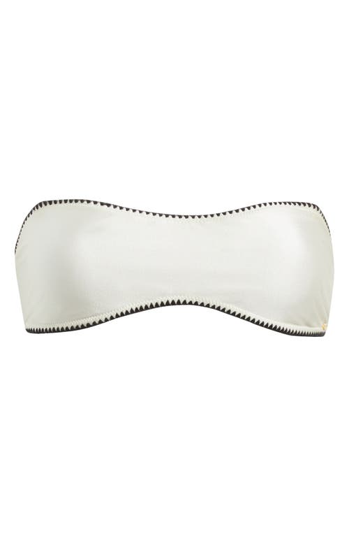 Boamar Daphne Strapless Bikini Top In Shimmer Ivory