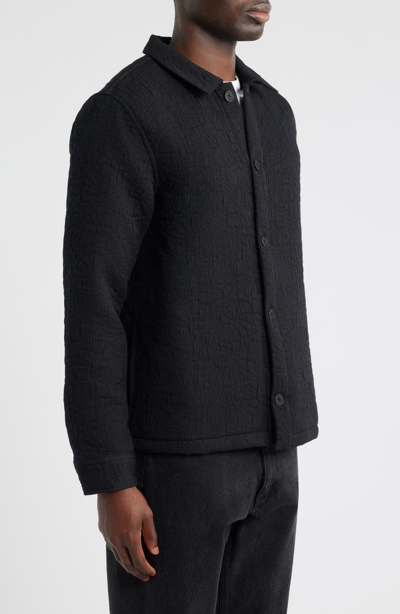 Wax London Rockley Quilted Overshirt, Alternate, color, Black