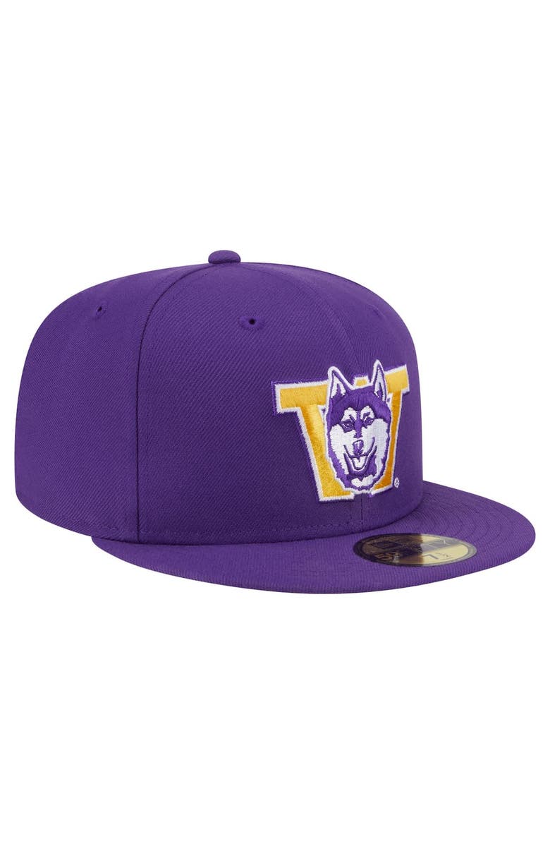 New Era Men's New Era Purple Washington Huskies Vault 59FIFTY Fitted Hat, Alternate, color, 
