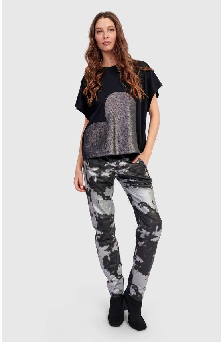 Alembika Splatter Iconic Stretch Jeans, Alternate, color, Fog