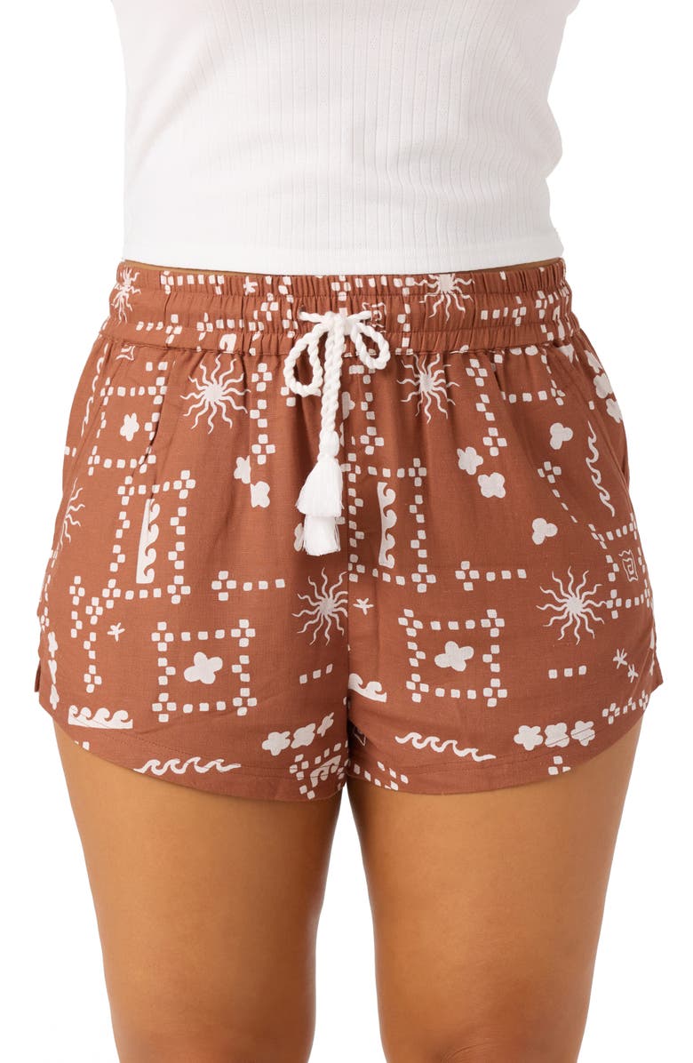 O'Neill Keagan Abstract Print Drawstring Shorts, Alternate, color, 