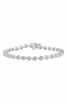 Sterling Silver Diamond Line Bracelet