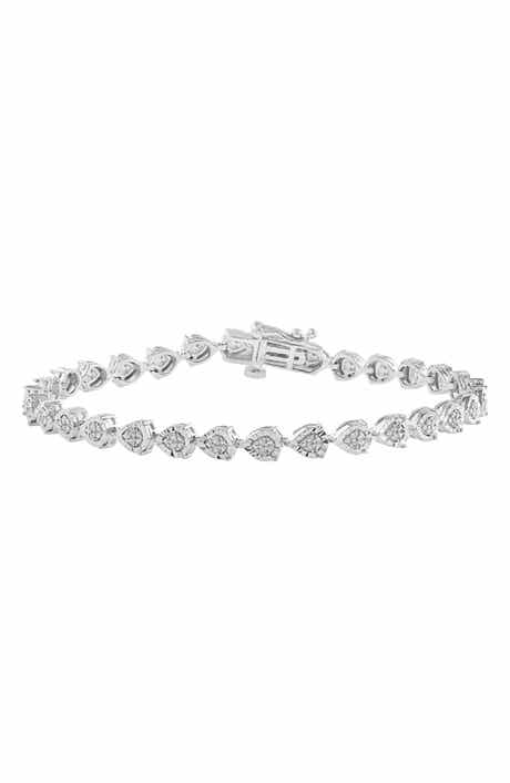 Sterling Silver Diamond Line Bracelet