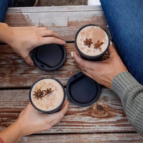 Silipint Silicone 16oz Coffee Tumblers 2 Pack Red Speckled Unbreakable Cups