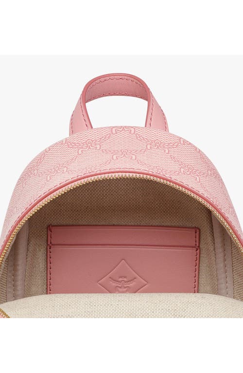 Mcm Stark Bebe Boo Backpack In Silver Pink