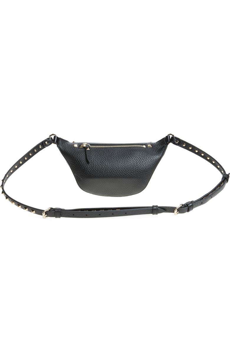 Valentino Garavani Rockstud Leather Belt Bag, Alternate, color,