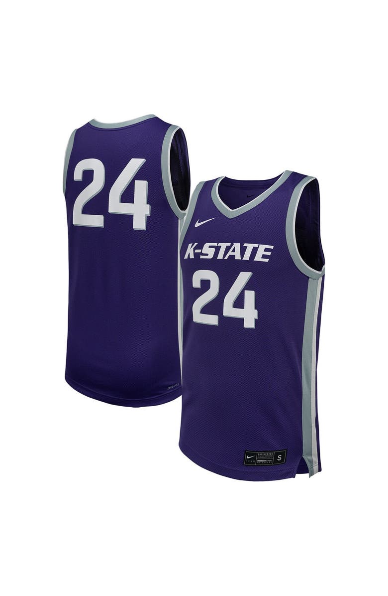 Nike Men's Nike #24 Purple Kansas State Wildcats Replica Basketball Jersey, Main, color, Purple