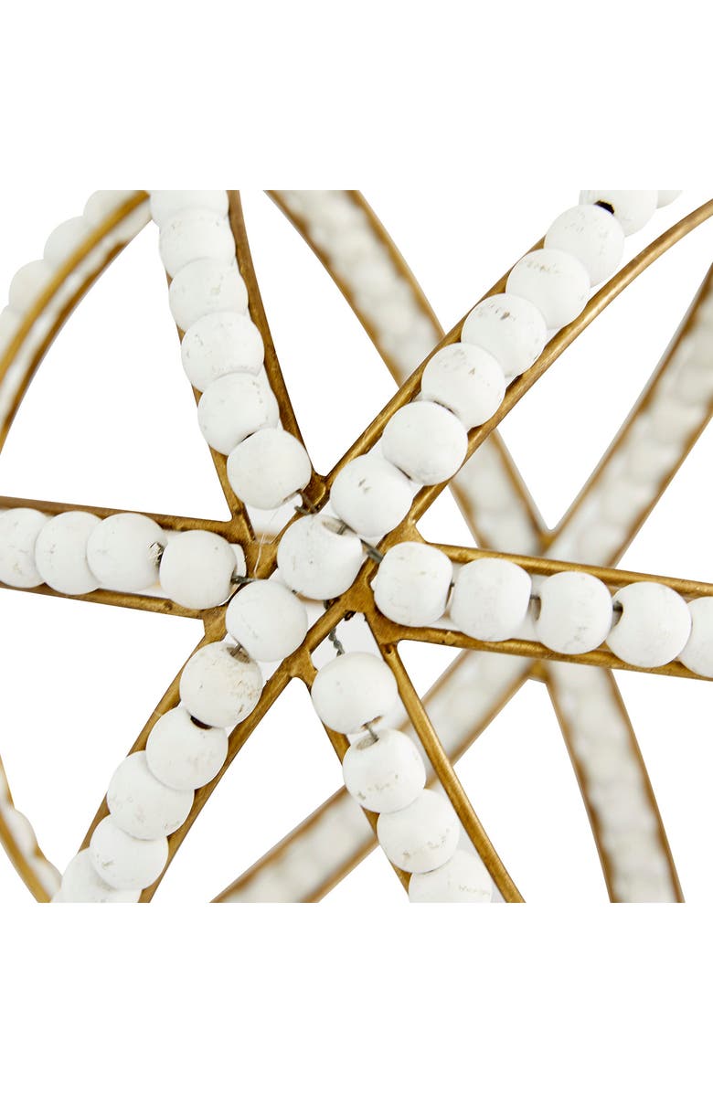 SONOMA SAGE HOME White Metal Handmade Beaded Geometric Sculpture - Set of 2, Alternate, color, 