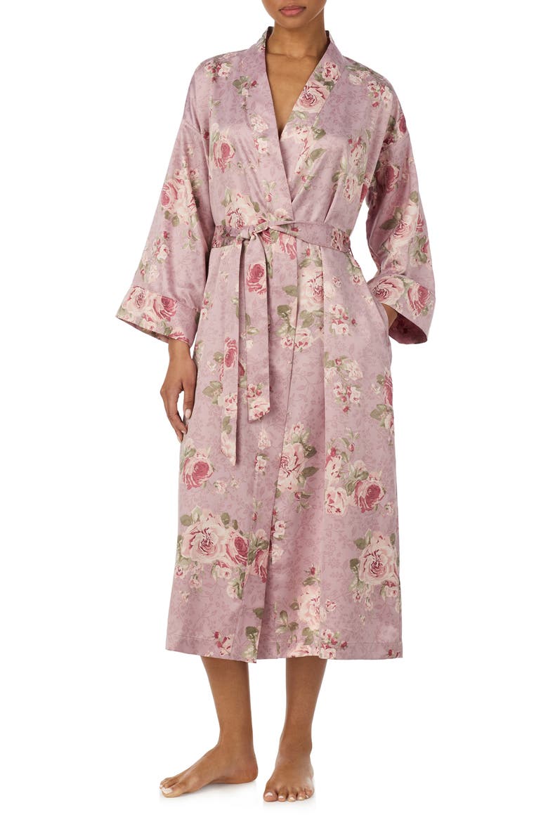 Floral Long Robe, Main, color, MAUVE PT