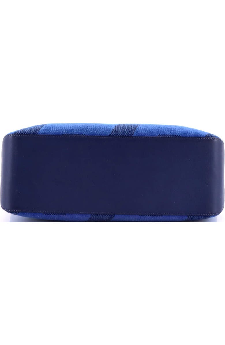 Pre-Owned Hermes Cabas H en Biais Tote Canvas with Leather 40, Alternate, color, Bleu Saphir