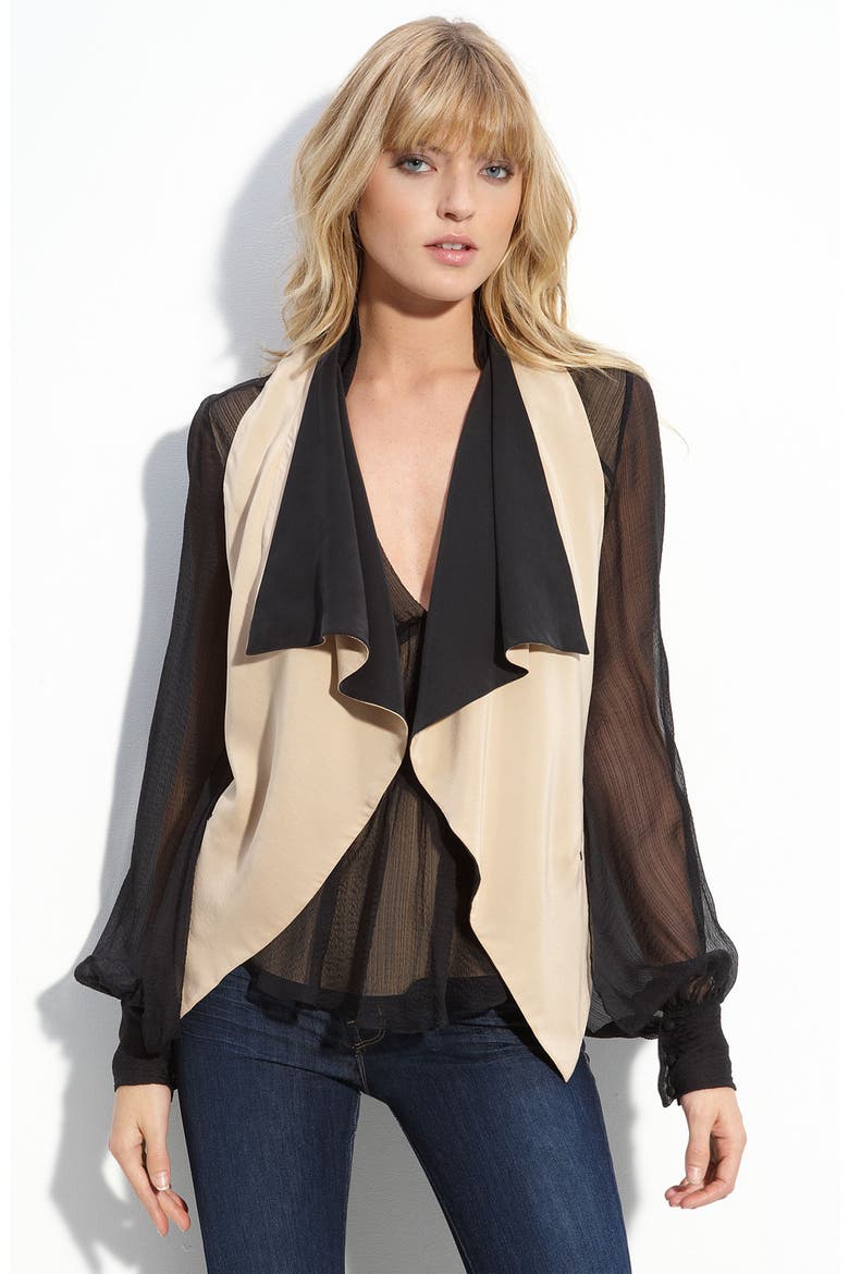 Reversible Silk Vest, Main, color, SAND