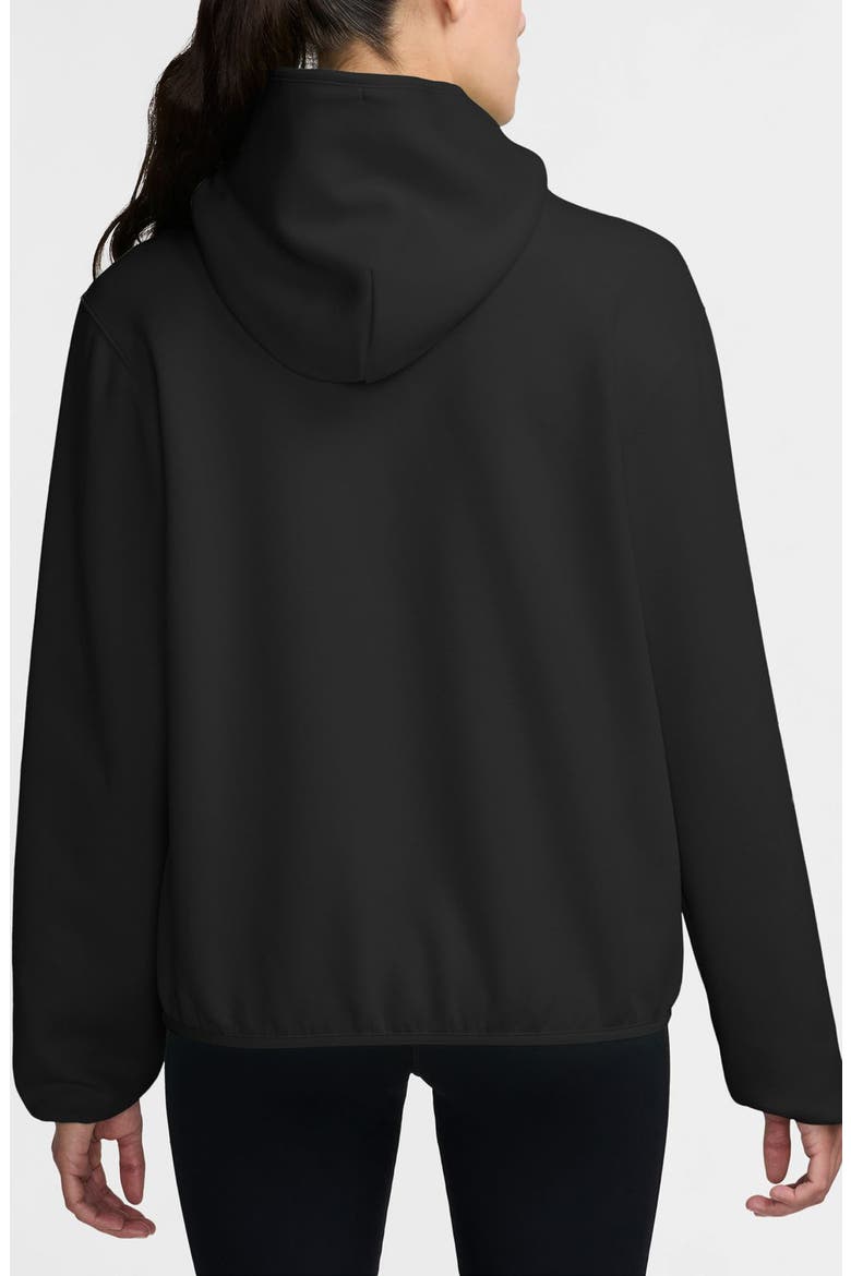 Studio Dri-FIT Fleece Full Zip Hoodie, Alternate, color, BLACK/WHITE
