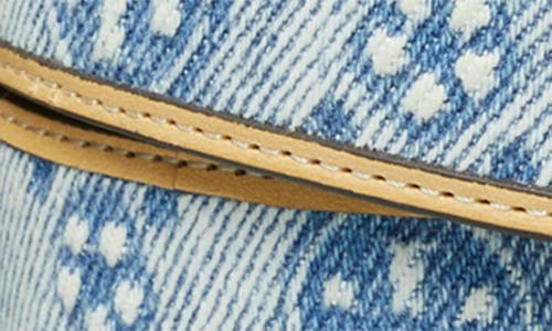 Tory Burch Miller Denim Belt In Powder Blue