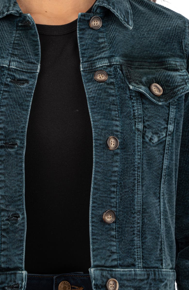 KUT from the Kloth Julie Corduroy Crop Jacket, Alternate, color, Marine