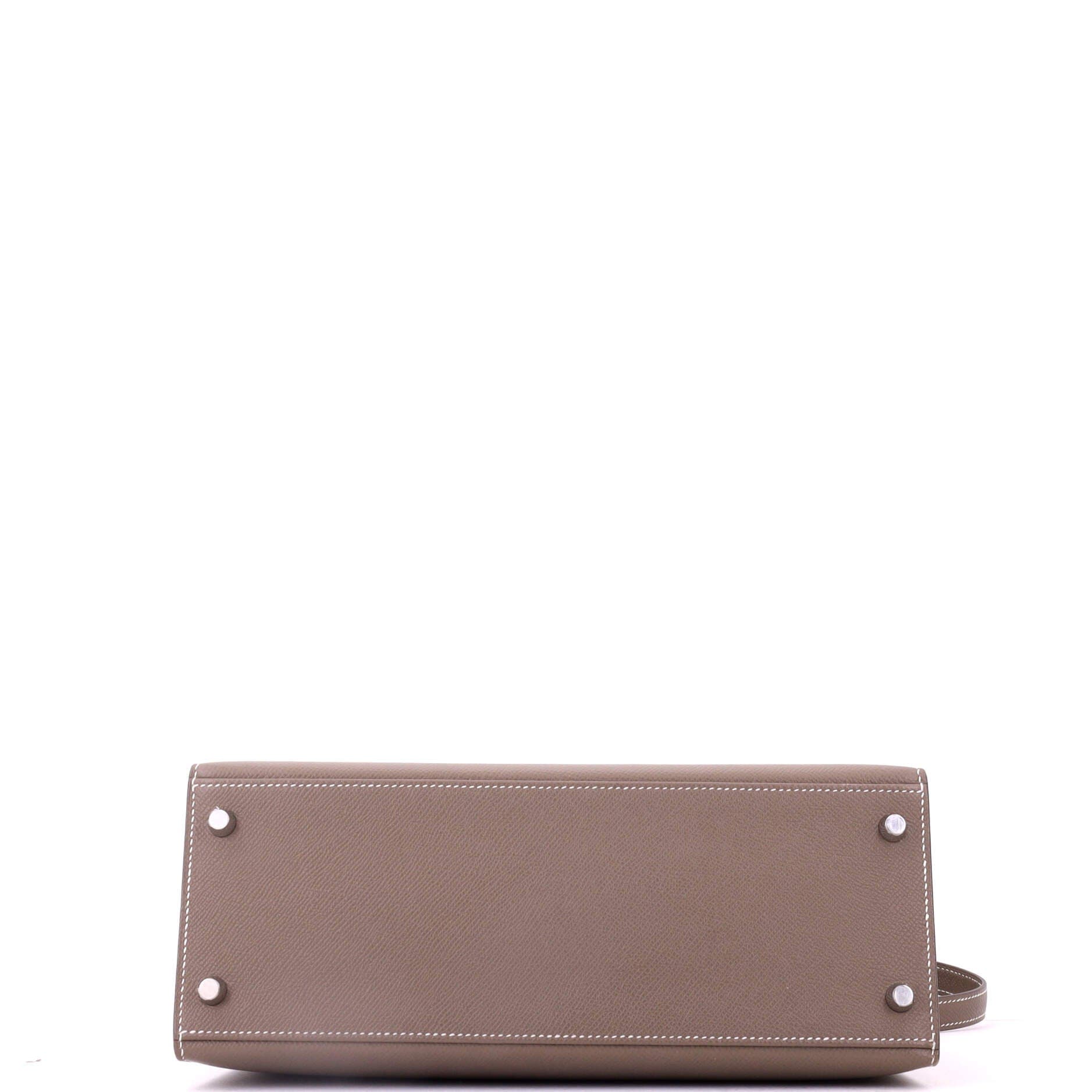 Kelly Handbag Grey Epsom with Palladium Hardware 28, Alternate, color, Grey