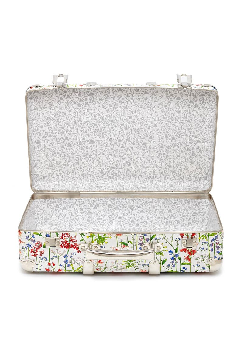 Floral Print Suitcase, Alternate, color, THEODORA