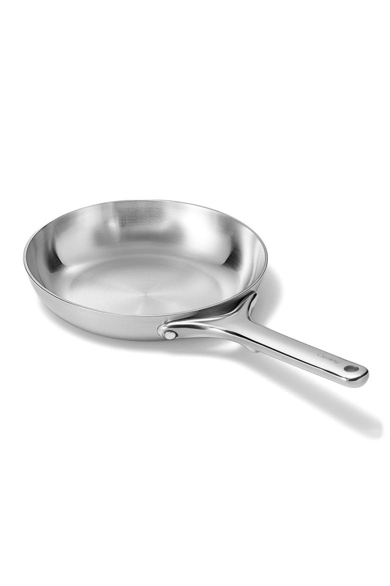 8-Inch Nonstick Ceramic Coated Stainless Steel Fry Pan, Main, color, STAINLESS STEEL