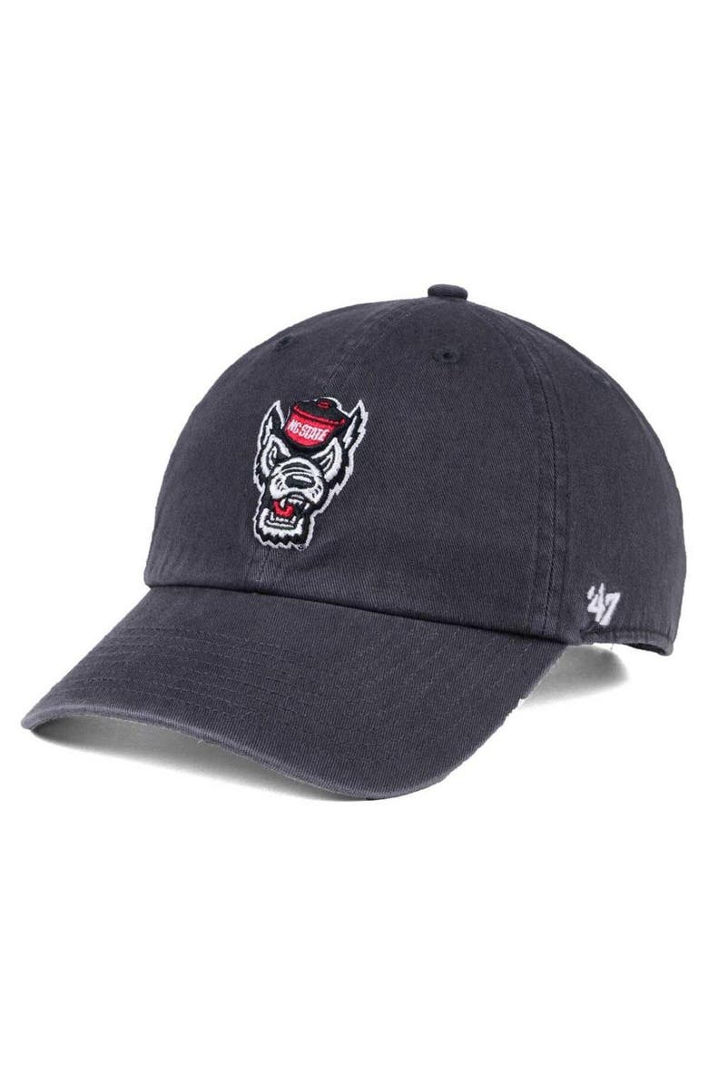 '47 N.C. State Wolfpack '47 Clean Up Adjustable Hat - Charcoal, Main, color,