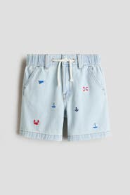 H&M Embroidery-detail Denim Shorts