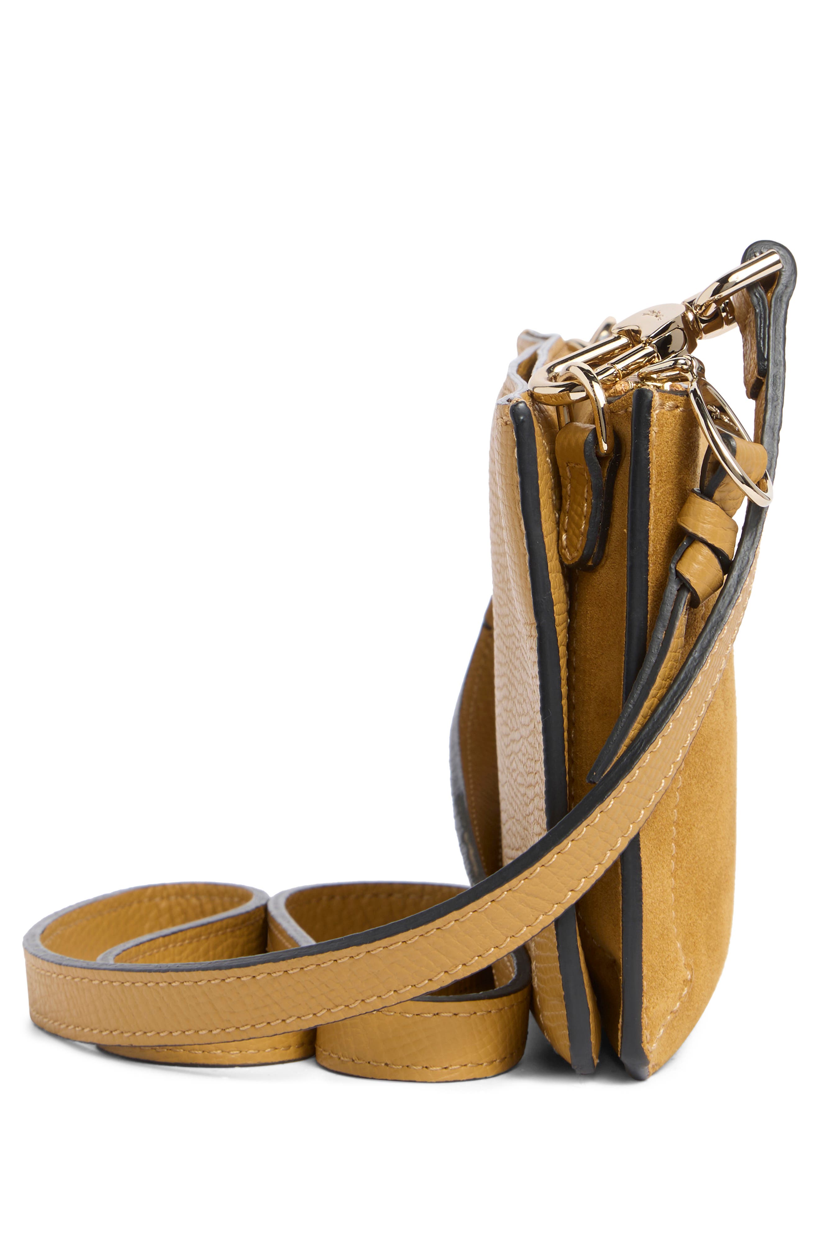 Longchamp Double Zip X-Small Shoulder Bag, Alternate, color, Honey