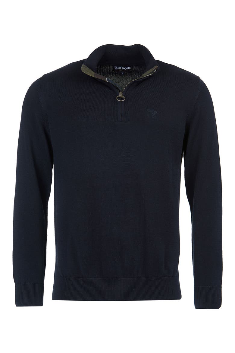 Cotton Half Zip Sweater, Alternate, color, NAVY