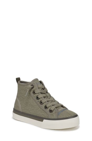 Shop Blowfish Malibu Kids' Cameron High Top Sneaker In Green Twill Fabric