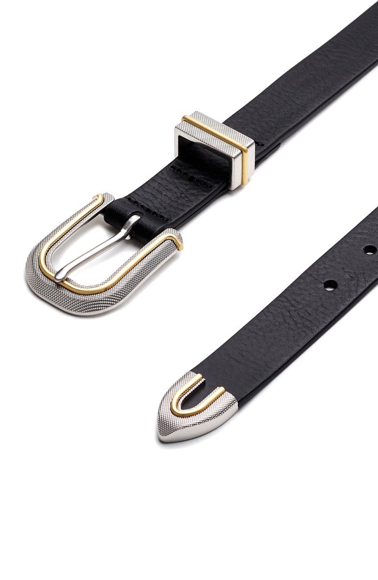 rag & bone Ventura Leather Belt, Alternate, color,