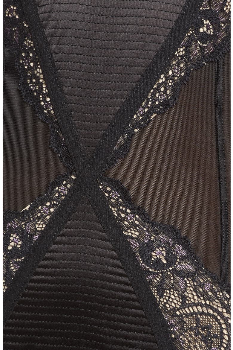 Madame X Underwire Bustier with Garter Straps, Alternate, color, BLACK