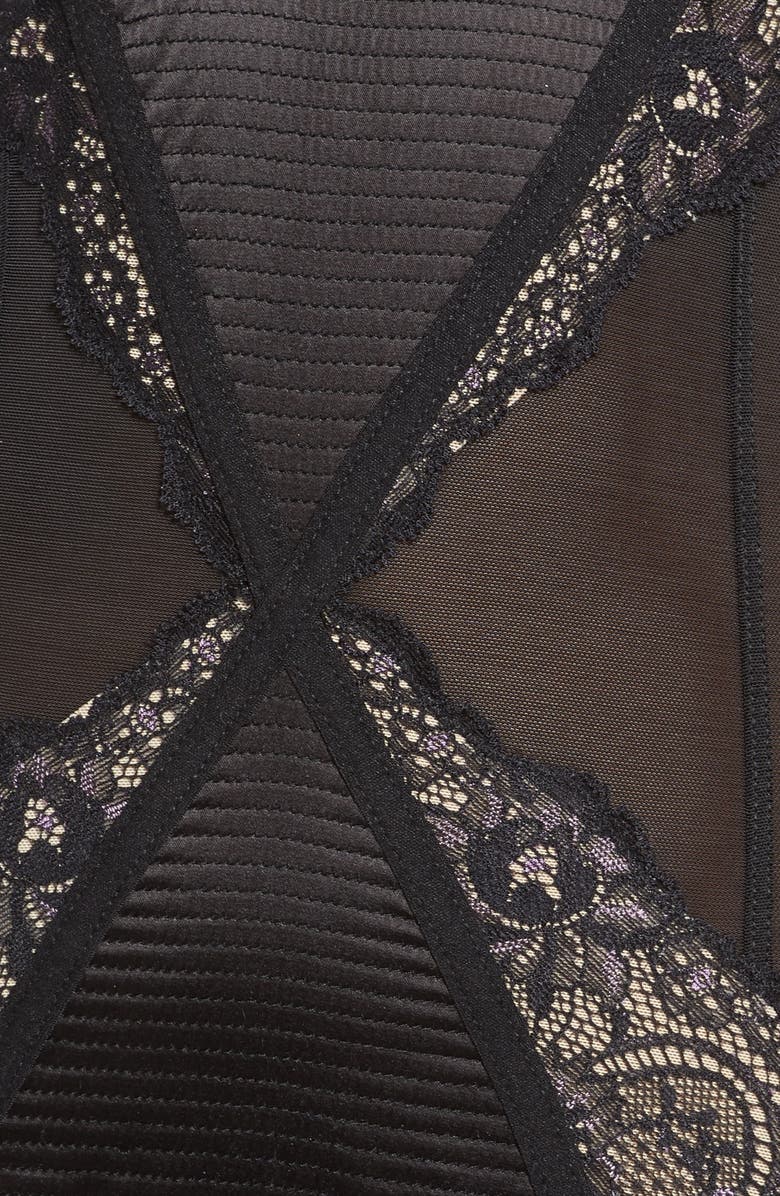 Dita Von Teese Madame X Underwire Bustier with Garter Straps, Alternate, color, Black