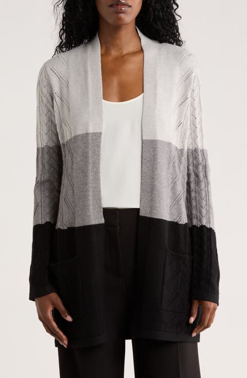 Colorblock Pointelle Cardigan