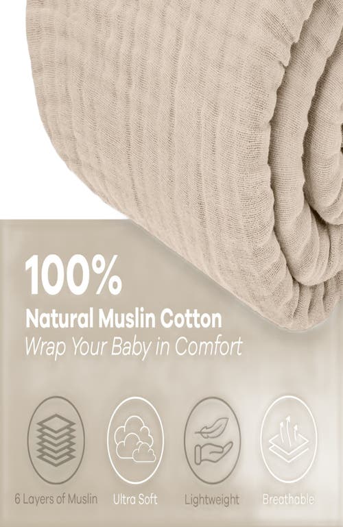 Comfy Cubs Adult Muslin Blanket in Sand  product
