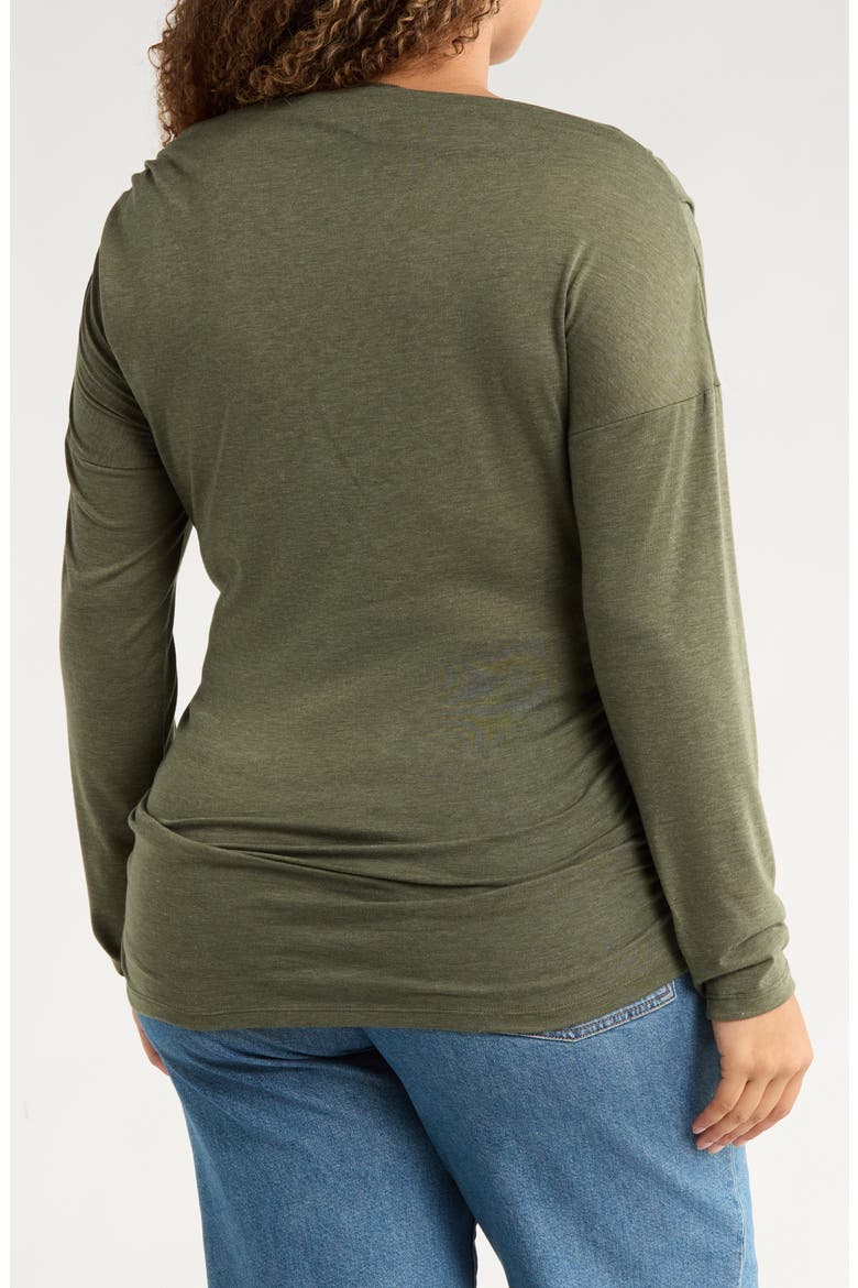 Off-the-Shoulder Knit Top, Alternate, color, OLIVE