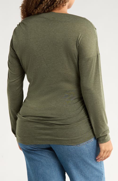 Renee C Off-the-shoulder Knit Top In Green