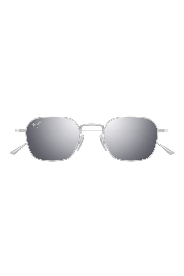 Mekala Classic 48mm Polarized Square Sunglasses, Main, color, SILVER