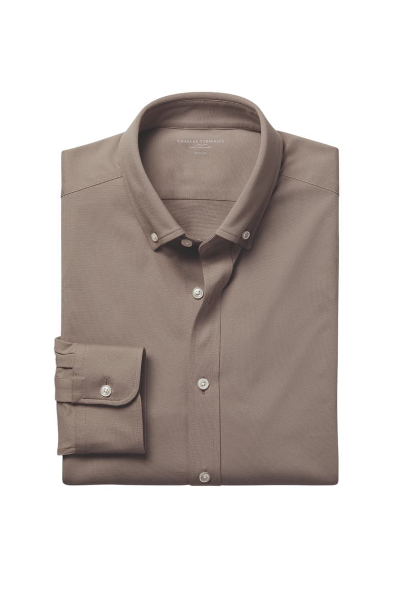 4 Way Stretch Jersey Shirt, Alternate, color, Mocha