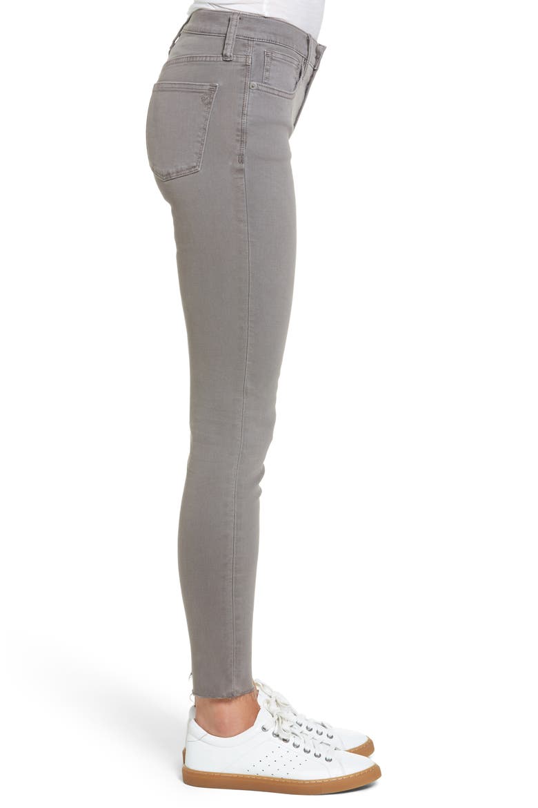 9-Inch High-Rise Skinny Jeans: Raw-Hem Garment-Dyed Edition, Alternate, color, GREY EVENING